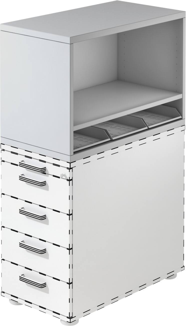 Hammerbacher Containeraufsatz Grau