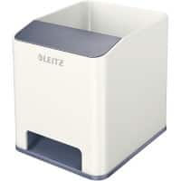 Leitz WOW Sound Stiftehalter Duo Colour Weiß, Grau 9 x 10 x 10,1 cm