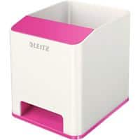 Leitz WOW Sound Stiftehalter Duo Colour Weiß, Pink 9 x 10 x 10,1 cm