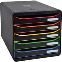 Exacompta Schubladenbox Harlequin Polystyrol Schwarz 27,8 x 34,7 x 27,1 cm