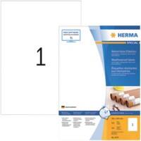 HERMA Wetterfeste Etiketten 4379 Weiß DIN A4 210 x 297 mm 100 Blatt à 1 Etikett
