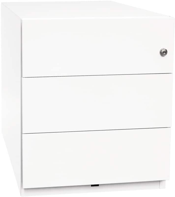 Bisley Rollcontainer Note 3 Schubladen Verkehrsweiß 420 x 565 x 495 mm