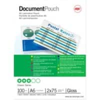 GBC Document Laminierfolien A6 Glänzend 75 Mikron (2 x 75) Transparent 100 Stück