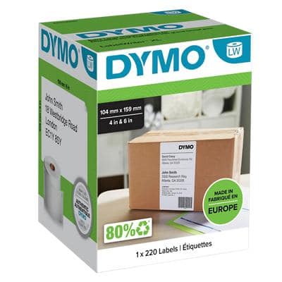 Dymo LW S0904980 Authentic XL Versandetiketten Selbstklebend Weiß 104 x 159 mm