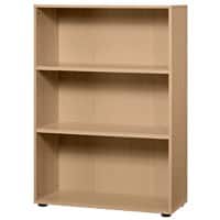 Hammerbacher Melaminharzbeschichtete Spanplatte Regal 2 Fachböden 800 x 330 x 1.144 mm Braun Buche