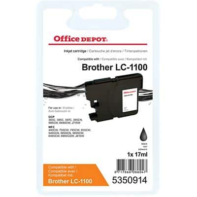 Kompatible Office Depot Brother LC1100BK Tintenpatrone Schwarz