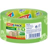 tesa Verpackungsklebeband tesapack Eco & Strong Grün 50 mm (B) x 66 m (L) PP (Polypropylen) Recycelt 100%