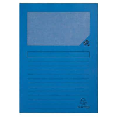 Exacompta Fenstermappe Forever DIN A4 Blau Karton 100 Stück