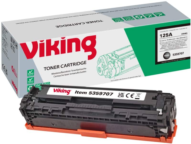 Viking 125A Kompatibel HP Tonerkartusche CB540A Schwarz