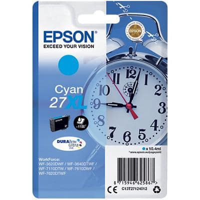 Epson 27XL Original Tintenpatrone C13T27124012 Cyan