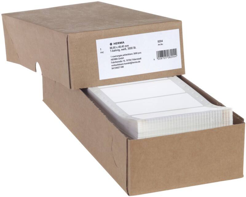 HERMA 8204 Computer-Etiketten Weiß 88,9 x 48,4 mm 3000 Stück