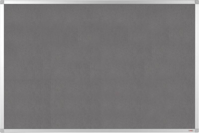 Viking Pinnwand Nicht magnetisch Wandmontage Filz 120 (B) x 0,81 (T) x 90 (H) cm Aluminium Grau