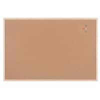 Viking Kork Pinnwand Nicht magnetisch Wandmontage 90 (B) x 1,4 (T) x 60 (H) cm Holz Braun