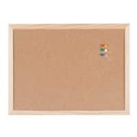 Viking Kork Pinnwand Nicht magnetisch Wandmontage 40 (B) x 1,4 (T) x 30 (H) cm Holz Braun