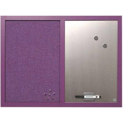 Bi-Office Kombi-Tafel Violett, silber 45 x 60 cm