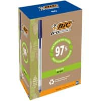 BIC Ecolutions Round Stic Kugelschreiber Blau Mittel 0.4 mm Recycled 74 % 60 Stück