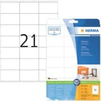 HERMA Universaletiketten 4361 Weiß DIN A4 70 x 42 mm 25 Blatt à 21 Etiketten