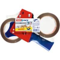 tesa Packbandabroller tesapack PVC Blau, Rot 199 mm (B) x 66 m (L) Kunststoff, Metall 4120