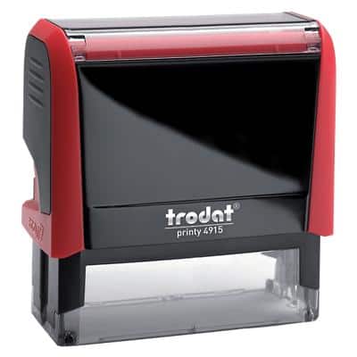 Trodat Personalisierter Adressstempel Printy 4915, mehrfarbig Rot 2,5 x 7 cm