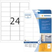 HERMA Outdoor Klebefolie 9532 Weiß DIN A4 63,5 x 33,9 mm 10 Blatt à 24 Etiketten