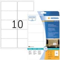 HERMA Strapazierfähige Etiketten 8330 Weiß DIN A4 99,1 x 57 mm 25 Blatt à 10 Etiketten