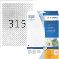 HERMA Wiederablösbare Etiketten 4385 Weiß Rund 7875 Etiketten pro Packung