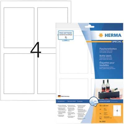 HERMA Inkjetetiketten 8882 Weiß Rechteckig 40 Etiketten pro Packung