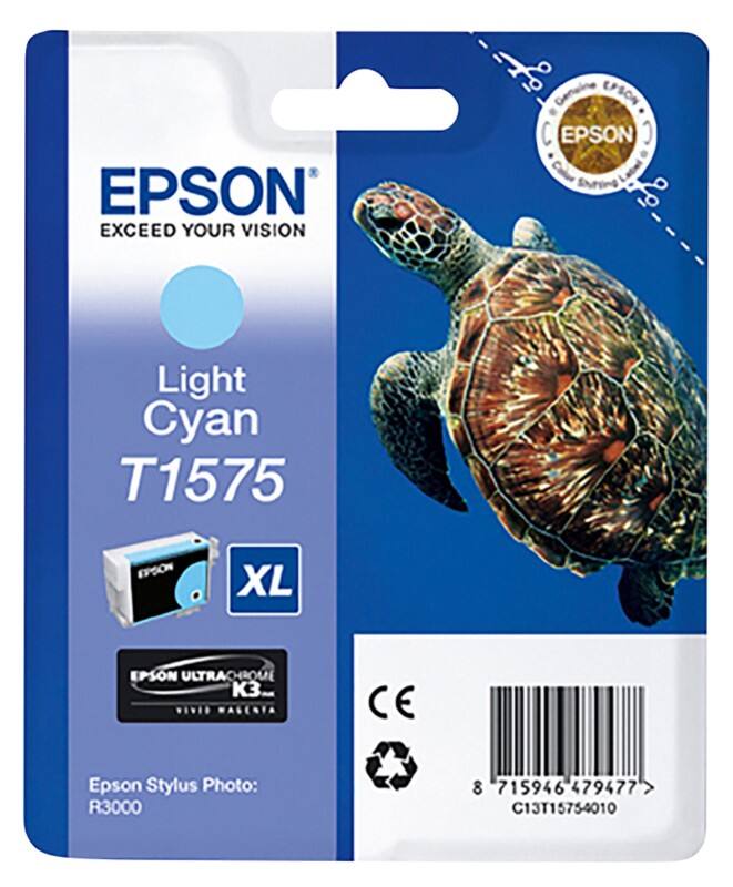 Epson T1575 Original Tintenpatrone C13T15754010 Hellcyan