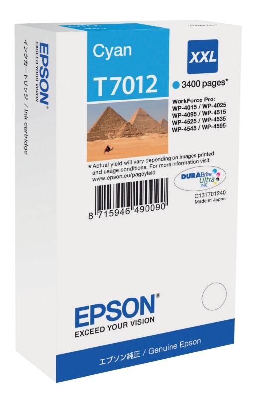 Epson T7012 Original Tintenpatrone C13T70124010 Cyan