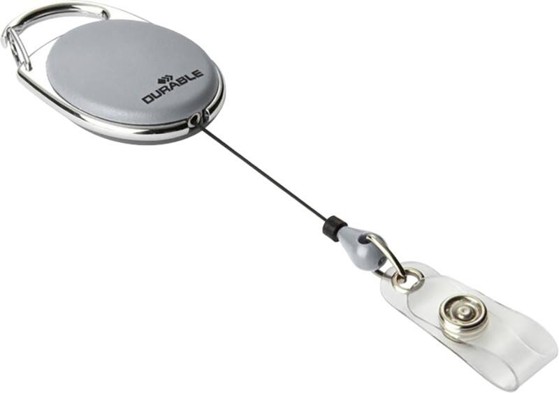 DURABLE Style Ausweishalter Abrollmechanismus 0.8 m Grau 10 Stück