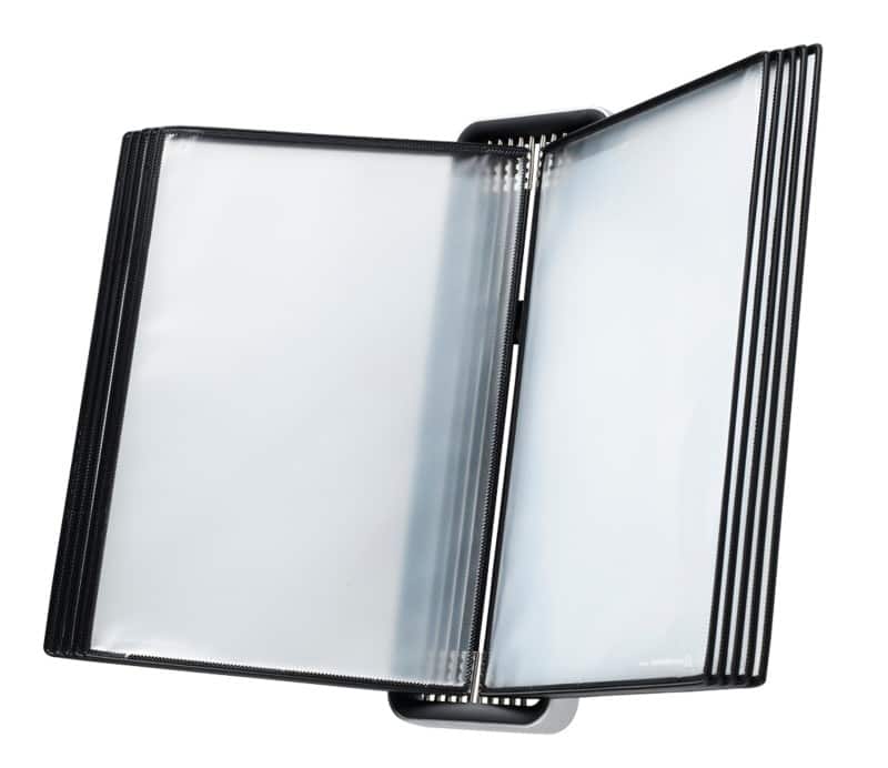 Djois Tarifold Sichttafelsystem 10 Flächen DIN A4 ABS (Acrylnitril-Butadien-Styrol) Schwarz, Silber