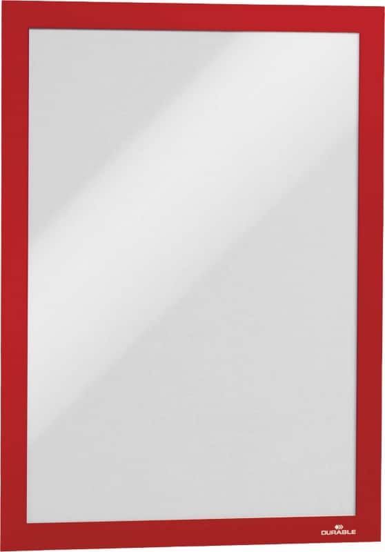 DURABLE DURAFRAME DIN A4 Inforahmen Selbstklebend Rot Haftend 4882-03  DURAFRAME 10 Stück
