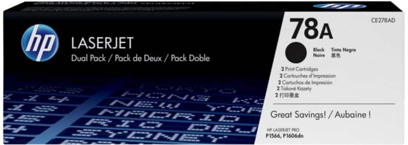 HP 78A Original Tonerkartusche CE278AD Schwarz Duopack 2 Stück