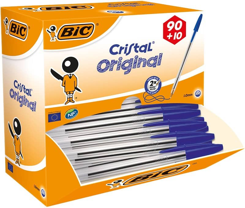 Bic Cristal Großer Blauer Tintenstift Auf Ölbasis 50 Einheiten Blau