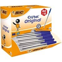 BIC Cristal Original Kugelschreiber Blau Mittel 0,4 mm 100 Stück