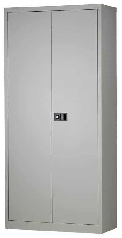 Bisley Universal Flügeltürenschrank  Stahl 4 Fachböden abschließbar 914 x 400 x 1.950 mm Lichtgrau