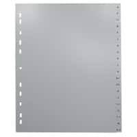 Office Depot A - Z Register DIN A4 Überbreite Grau 20-teilig PP (Polypropylen) 11 Löcher
