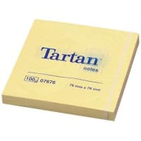 Tartan Haftnotizen 76 x 76 mm Gelb 100 Blatt