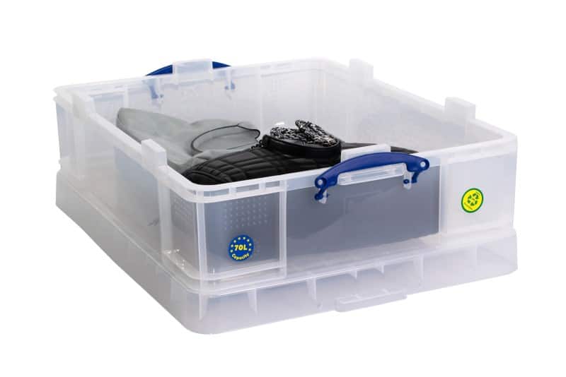 Really Useful Box Kunststoff Archivbox 70 L Transparent 62 x 22,5 x 81 cm
