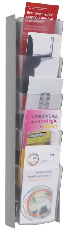 Alba DL Prospekthalter Wandmontiert Grau DDPROPM M 17,3 x 8,6 x 56,5 cm