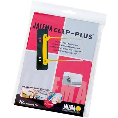 Djois JalemaClip Heftmechanik Clip Plus/5712600, gelb/weiß, Kunststoff, Inh. 10 Stück