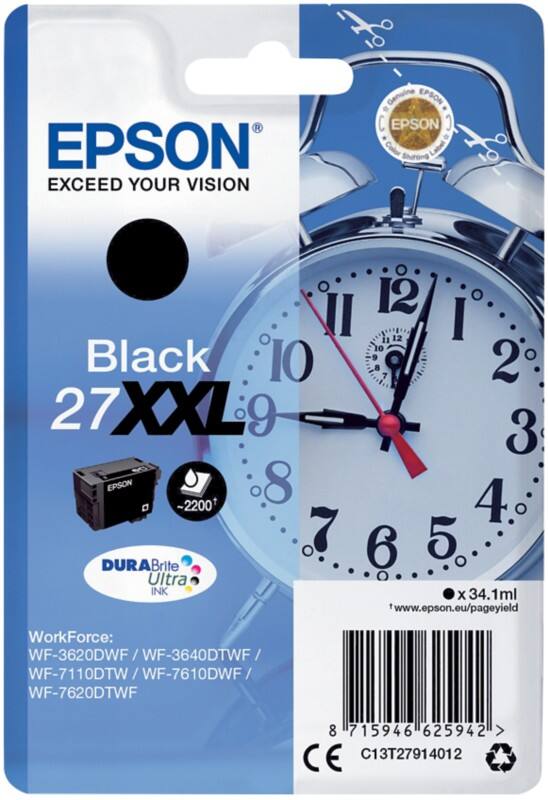 Epson 27XXL Original Tintenpatrone C13T27914012 Schwarz