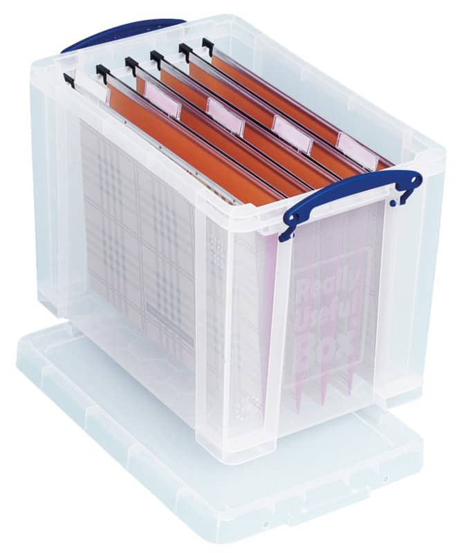 Really Useful Box Kunststoff Archivbox 24 L Transparent 27 x 29 x 46,5 cm