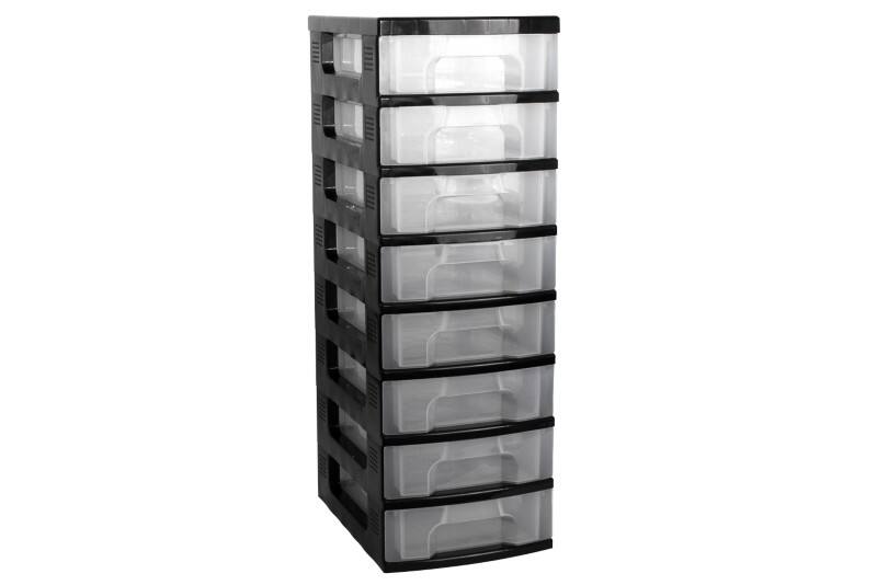Really Useful Box Kunststoff Archivbox 56 L Schwarz, Transparent 30 x 42 x 92,5 cm