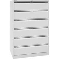 Bisley Karteischrank dreibahnig Lichtgrau 800 x 622 x 1.321 mm