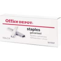 Office Depot 21/4 Heftklammern 5619357 Draht Silber 1500 Stück