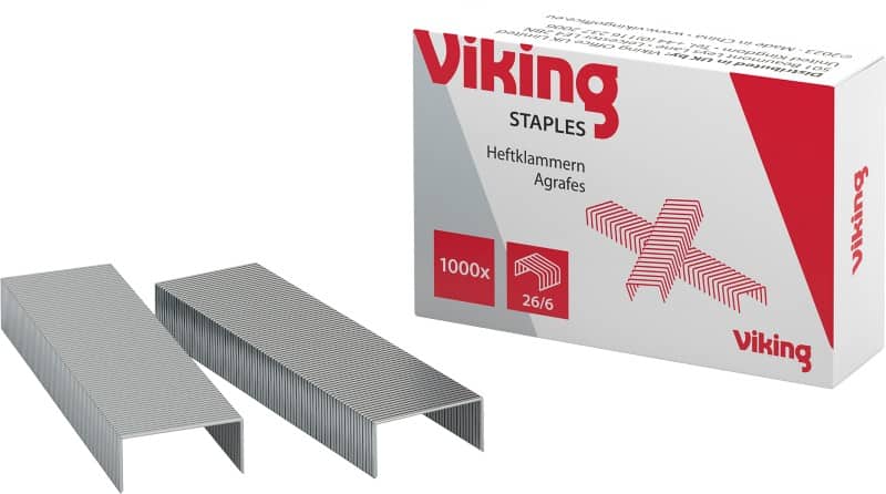 Viking Heftklammern 26/6 5619474 Draht Silber 1000 Stück