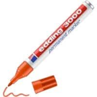 edding 3000 Permanentmarker Mittel Rundspitze 1,5 - 3 mm Orange Nachfüllbar Wasserbeständig