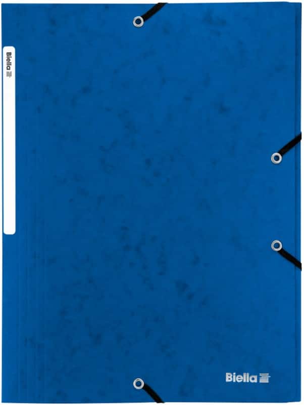 Biella Gummibandmappe 0178401.05 DIN A4 Blau Pappe 23,5 x 32 cm