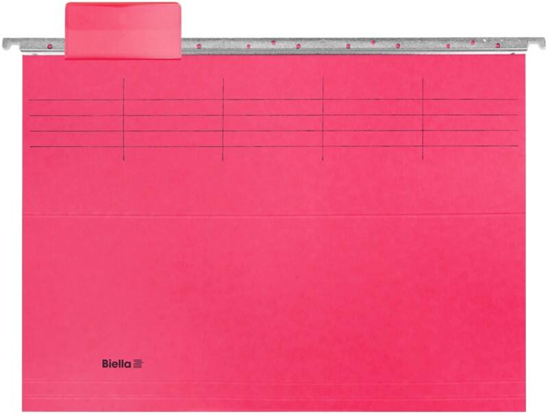 Biella Hängemappen DIN A4 V-Boden 315 g/m² Rot 5 Stück